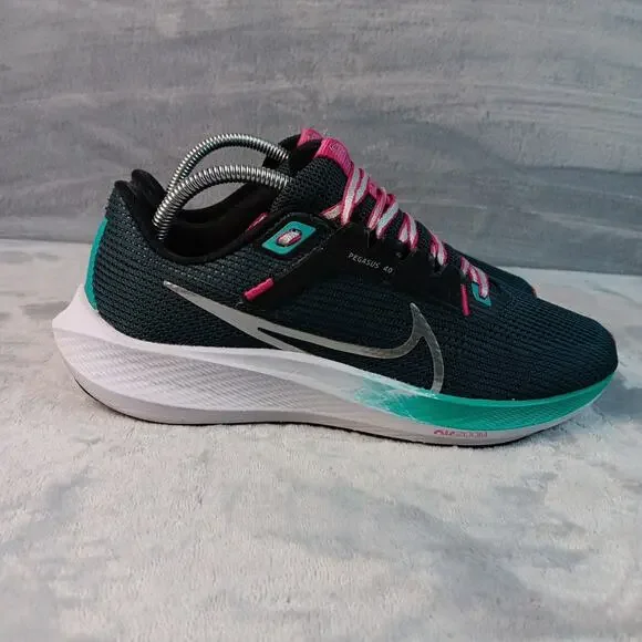 Nike Air Zoom Pegasus 40 Women’s Size 9 Pink Green White Running Shoes - Picture 6 of 16